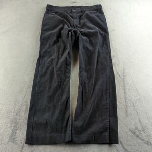 Vintage 90s Levis Corduroy Pants 38 (Fits 34x30) Black Faded Straight Wide Baggy